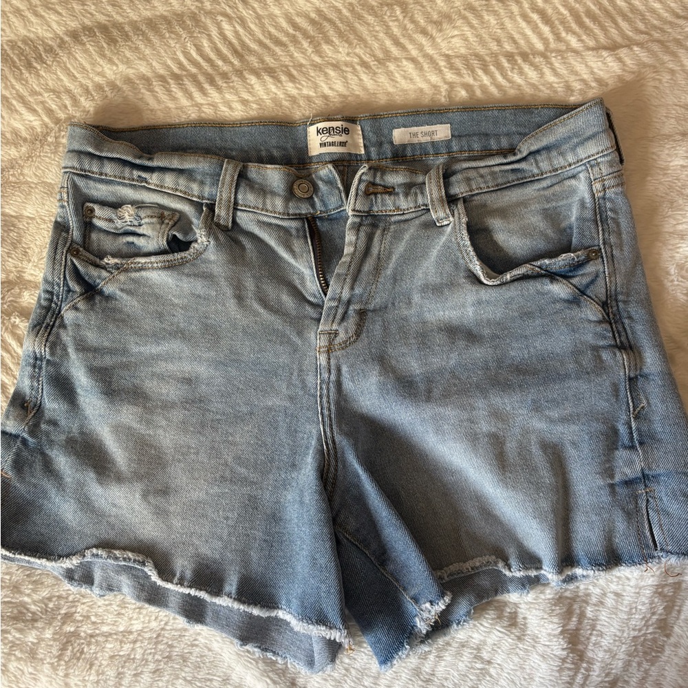 Mid rise Women's Blue Denim Shorts